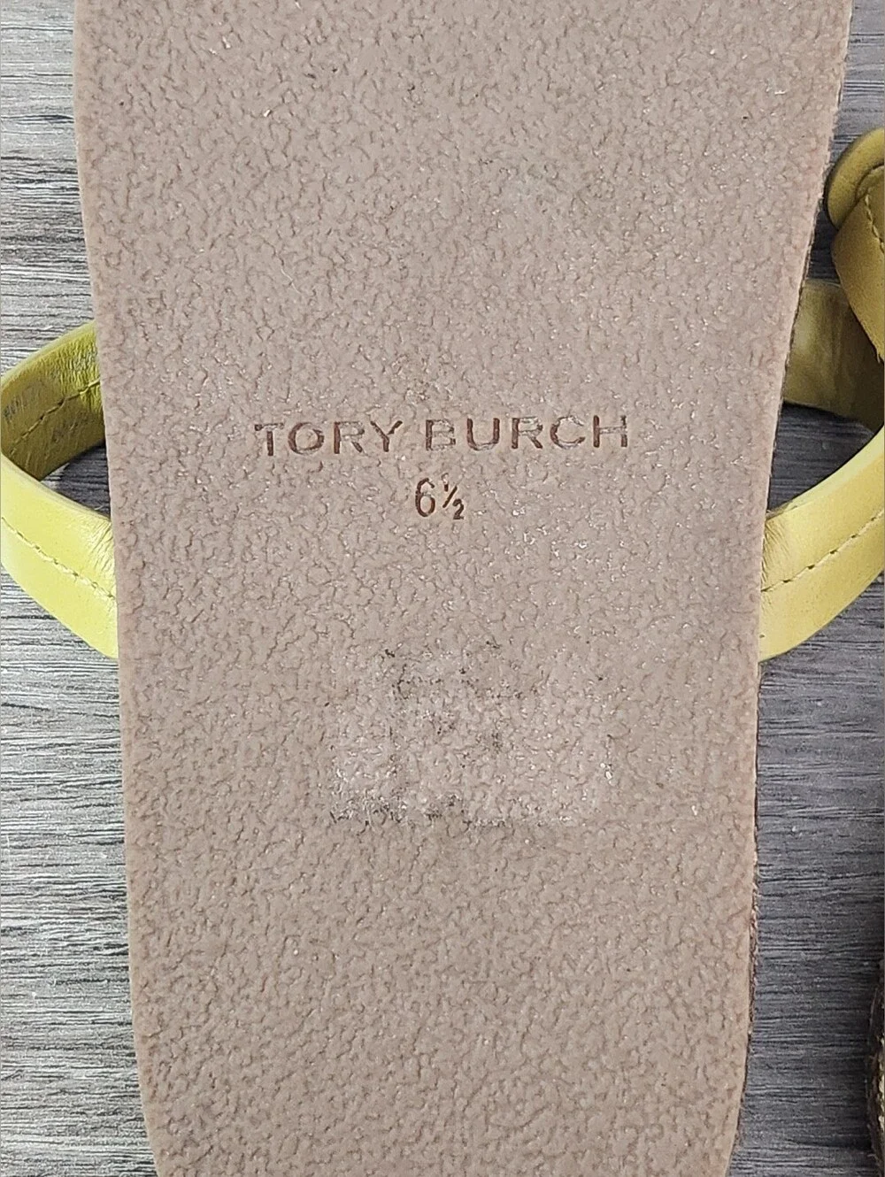 Tory Burch Miller Cloud Leather Thong Logo Slide Sandal